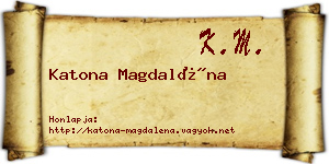 Katona Magdaléna névjegykártya