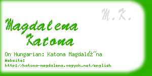 magdalena katona business card